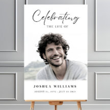 Minimalist Funeral Welcome Sign Editable Simple In