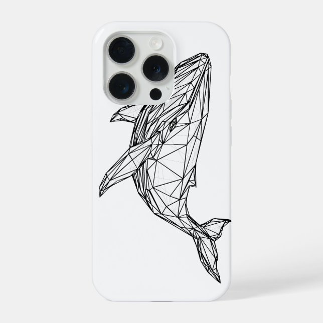 Minimalist Geometric Whale Phone Case (Verso)