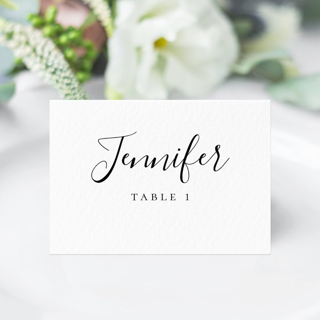 Minimalist Guest Name Table Card Place Card (Minimalist Individual Name Place Card)