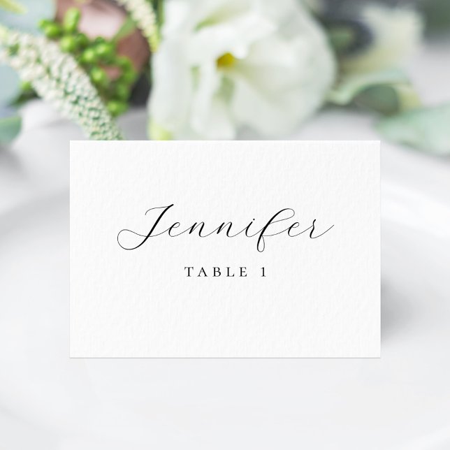 Minimalist Guest Name Table Card Place Card (Minimalist Individual name Place Card)