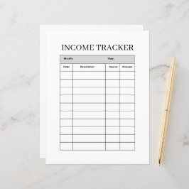 Minimalist Income Tracker FLYER
