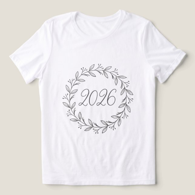 Minimalist Laurel Wreath 2026  (Design frontal)
