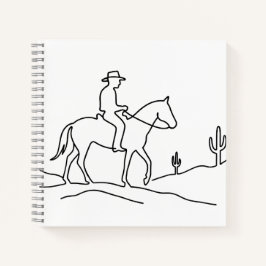 Minimalist Lone Rider Continuous Line Art Design