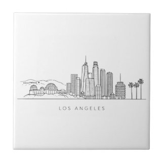 Minimalist Los Angeles Skyline Illustration
