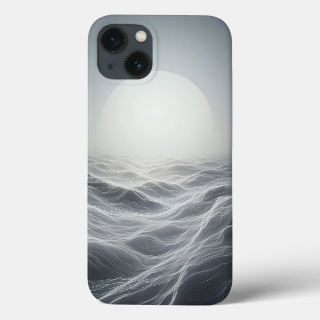 Minimalist Lunar Mesh Phone Case - Ethereal White  (Verso)