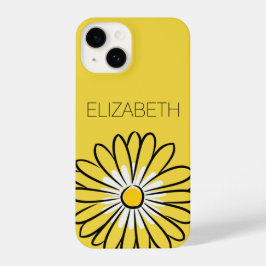 Minimalist Modern Elegant Daisy flower and text
