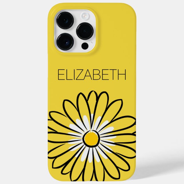 Minimalist Modern Elegant Daisy flower and text (Verso)
