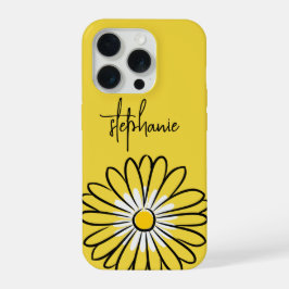 Minimalist Modern Elegant Daisy flower and text