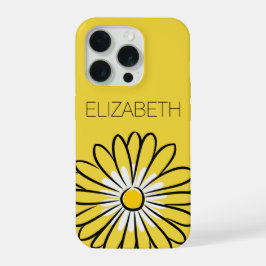 Minimalist Modern Elegant Daisy flower and text
