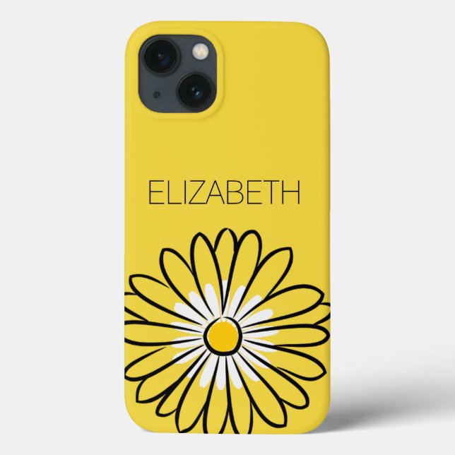 Minimalist Modern Elegant Daisy flower and text (Verso)