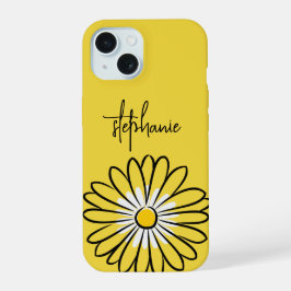 Minimalist Modern Elegant Daisy flower and text
