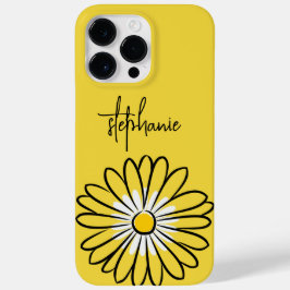 Minimalist Modern Elegant Daisy flower and text