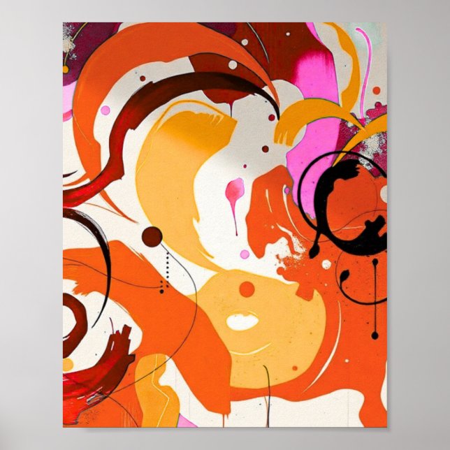 Minimalist Modern Geometric Art Poster (Frente)