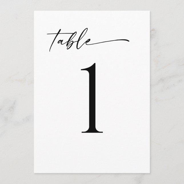 Minimalist Modern Table Number (Frente)