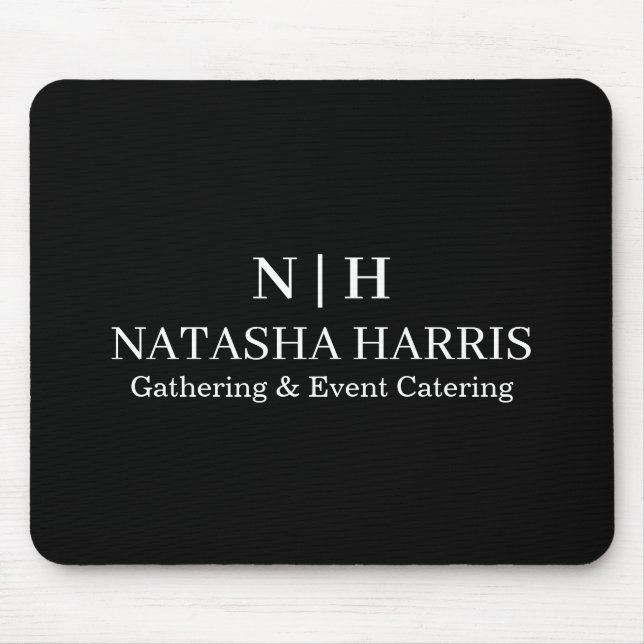 Minimalist Monogram Logo Business mouse pad (Frente)