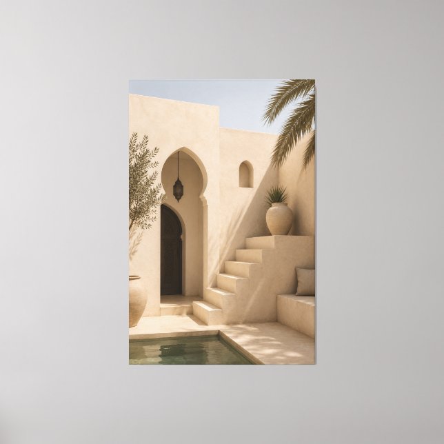 Minimalist Moroccan Riad Canvas Print  (Frente)