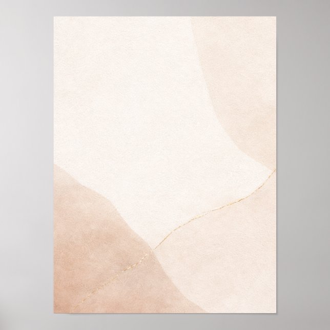 Minimalist Neutral Abstract Wall Art Poster – Beig (Frente)
