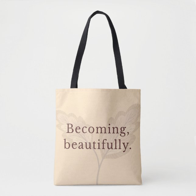 Minimalist Neutral Tote Bag | Modern Feminine Gift (Frente)