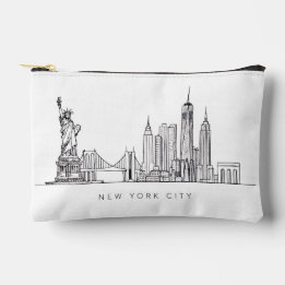 Minimalist New York City Skyline Line Art