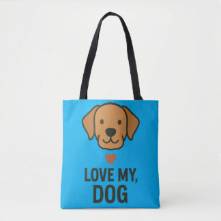 Minimalist Paw Print with Heart Tote Bag Design