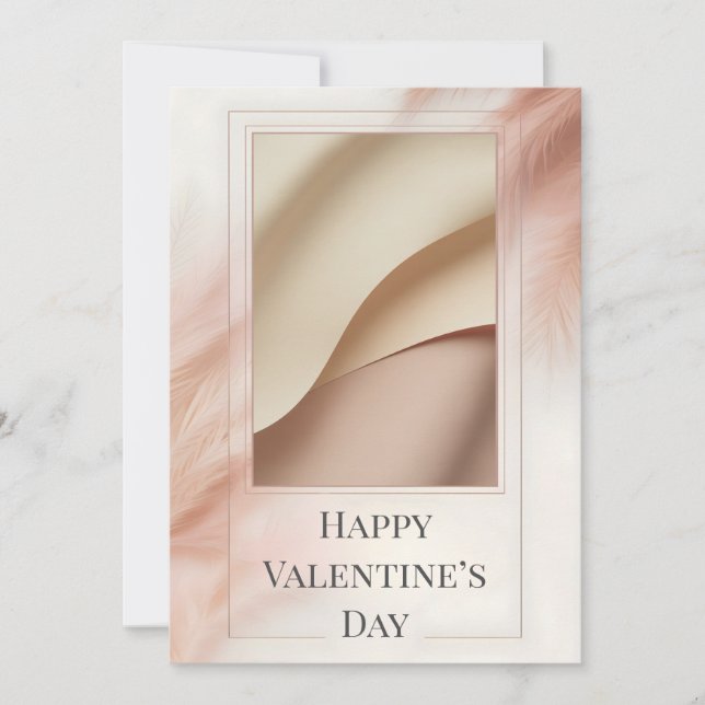 Minimalist Photo Valentine Card (Frente)