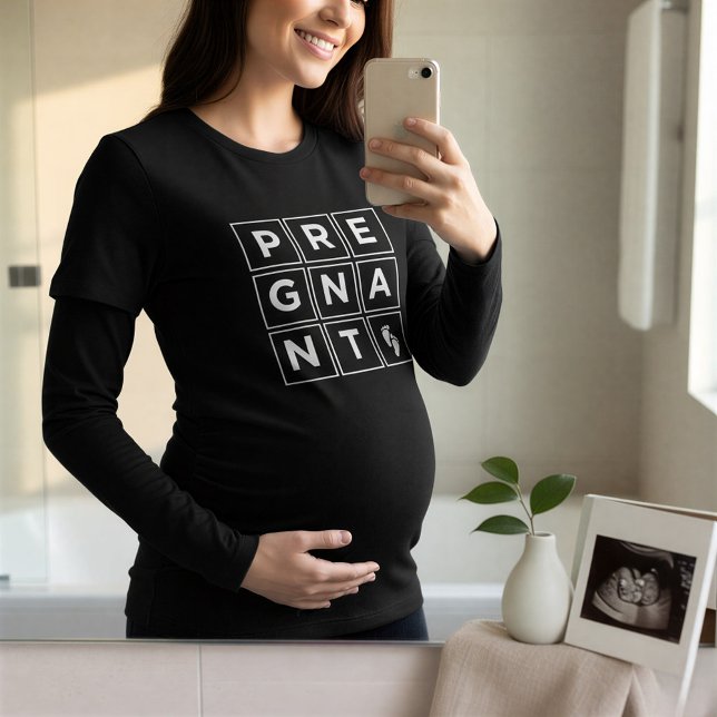 Minimalist Pregnant Geometric Squares | Announce (Criador carregado)