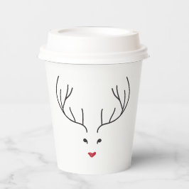 minimalist reindeer face