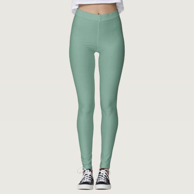 Minimalist Sage Green Leggings (Frente)