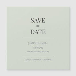 Minimalist Save the Date Card | Pale Sage Green