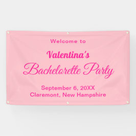 Minimalist Text-Based Pink Bachelorette Party