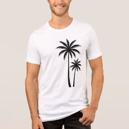 Minimalist Tropical Palm Trees Silhouette Art Tee