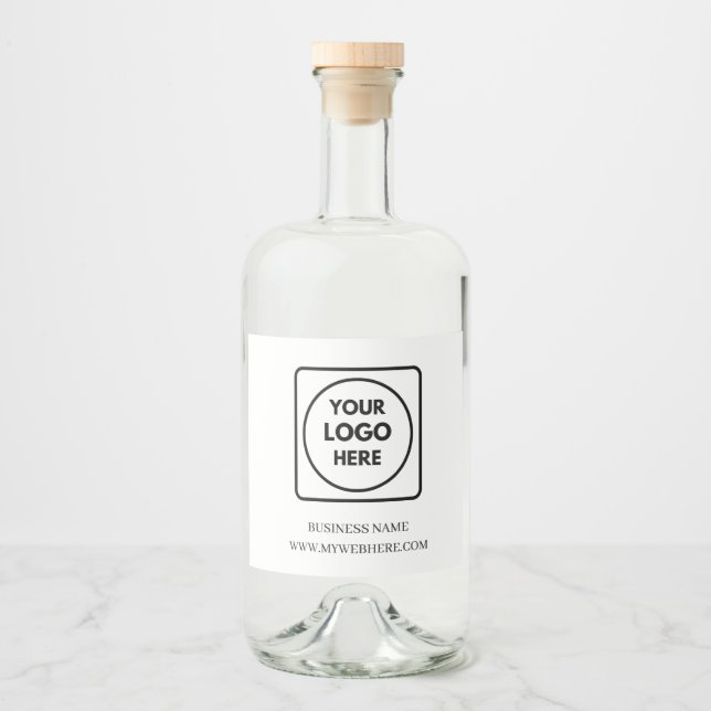 Minimalist White Logo Business Promo QR label (Frente)