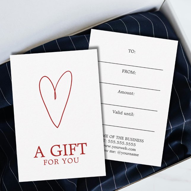 Minimalist White Red Heart Playful Warm  (Criador carregado)