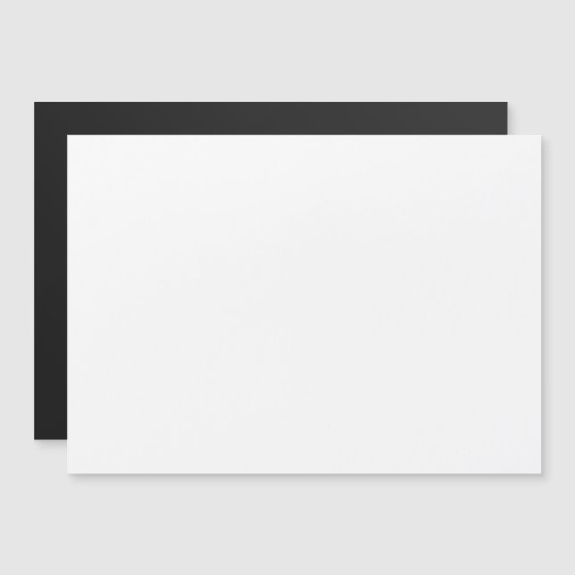 Minimalist white solid plain blank magnetic card (Frente/Verso)
