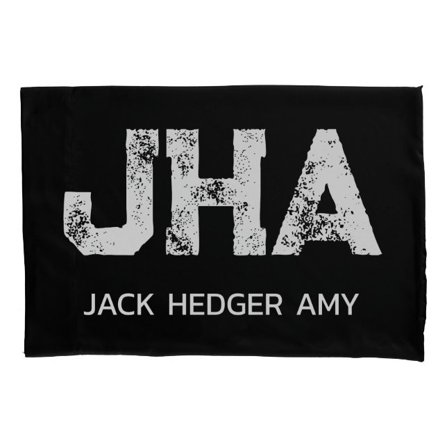 MINIMALIST WHITE THREE LETTER MONOGRAM NAME BLACK  (Frente)