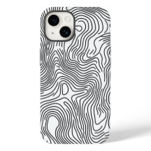 Minimalist White Topographic Line Art 🌍