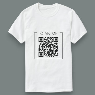 Minimalista Camisa de Negócios Scan Me QR Code