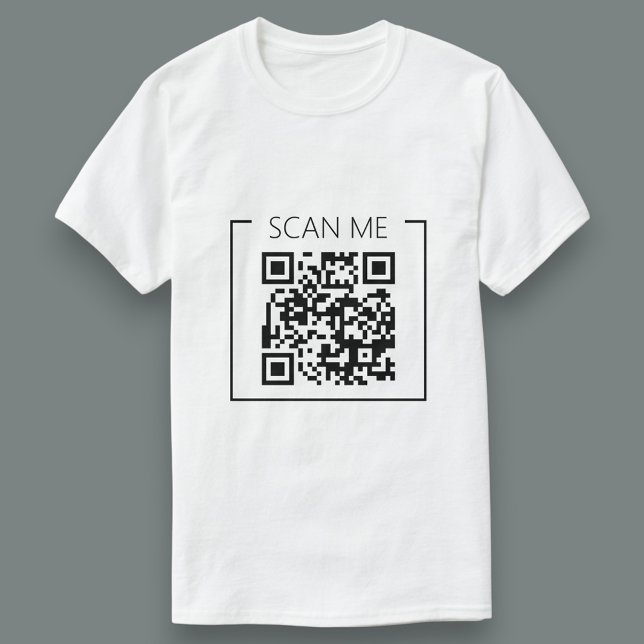 Minimalista Camisa de Negócios Scan Me QR Code (Criador carregado)