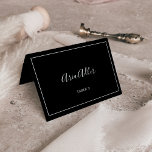 Minimalista | Cartões Pretos De Casamento<br><div class="desc">Estes cartões negros de casamento são perfeitos para um casamento simples. A design romântica moderna apresenta a tipografia clássica, em preto e branco, emparelhada com uma caligrafia rústica, mas elegante, com estilo voltado para a mão. Personalizável em qualquer cor. Mantenha o design simples e elegante, como está, ou personalize-o adicionando...</div>