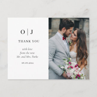 Minimalista Chic | Cartão postal de agradecimento 