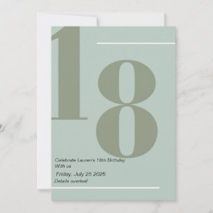 Minimalista, Convite 18 Elegante