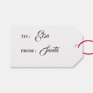 Minimalista da etiqueta de presente de Natal de Pa