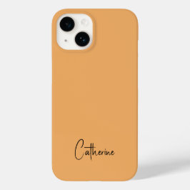 Minimalista de Cor de Tendência Suave Laranja