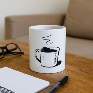Minimalista do desenho da caneca de café desenhada