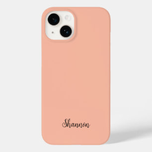 Minimalista do Nome de Pêssego Suave da Cor de Ten