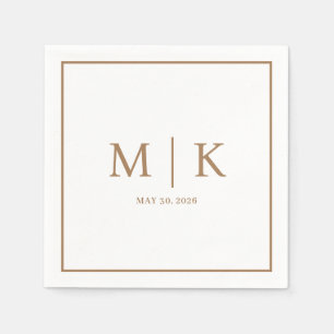 Minimalista e Chic Guardanapos de Casamento