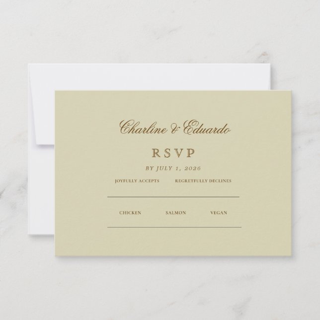 Minimalista Elegante | Site de RSVP & QR (Frente)