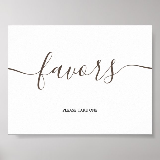 Minimalista estético moderno favorece Poster (Frente)