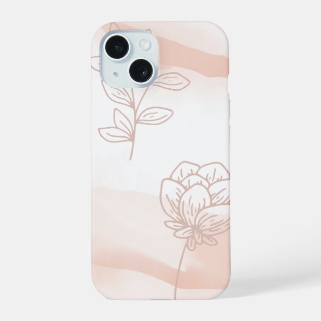 'Minimalista Flor de Pêssego' Capinha Ajustada par (Verso)