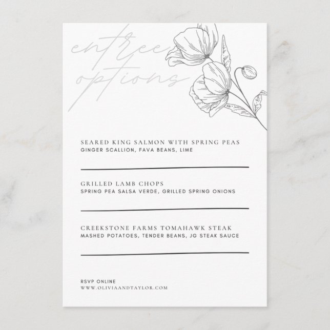 Minimalista Floral - Menu (Frente)